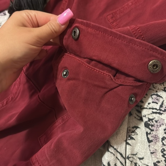 Burgundy Cargo Skinny Jeggings - Picture 7 of 7